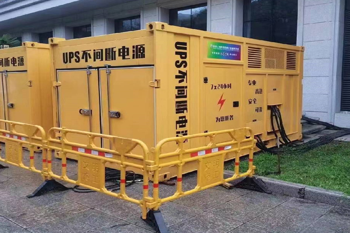 班戈发电机租赁施工现场