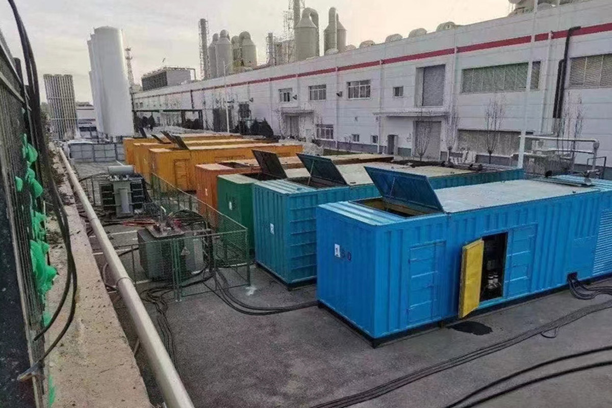 班戈发电机租赁施工现场